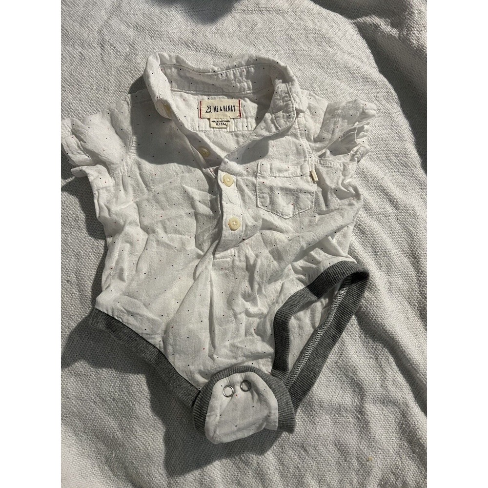 Baby Boy 0-3m Me & Henry  Body Suit Outfit‎